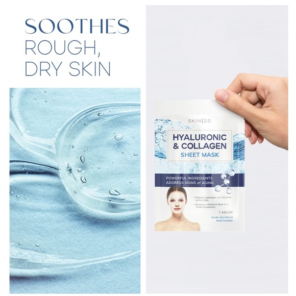 Skin 2.0 Hyaluronic Acid And Collagen Sheet Face Mask - Picture 7 of 10